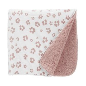 Carter’s Baby Leopard Print Plush Blanket-pink/white